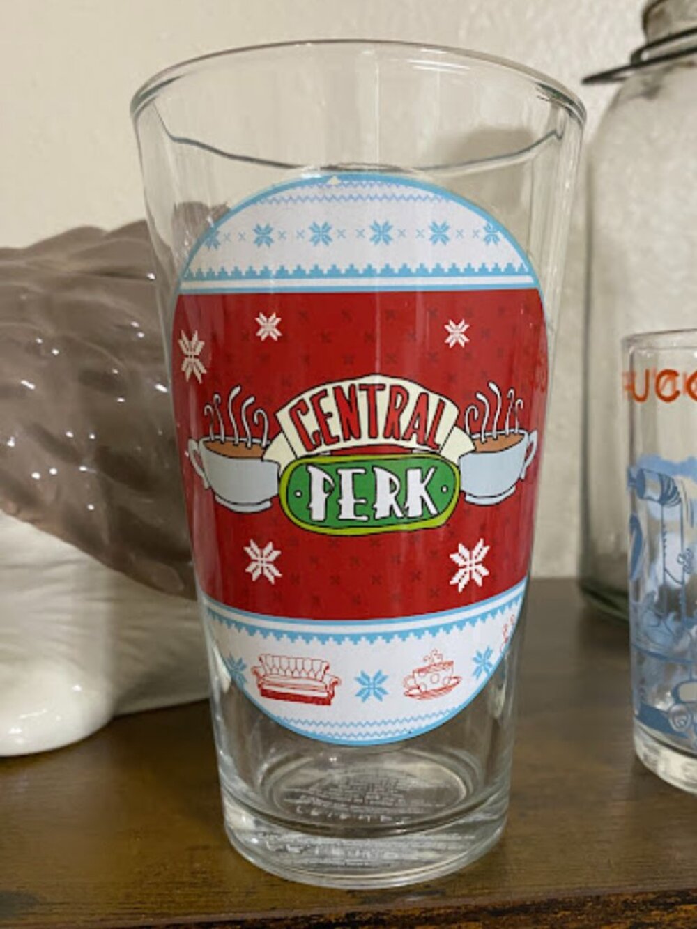 Friends Central Perk Christmas Pint Glass